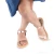 Girl's thong sandals in fuchsia calfskin with buckle closure