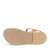 Girl's thong sandals in fuchsia calfskin with buckle closure