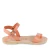 Sandales tongs pour fille en cuir de veau fuchsia avec fermeture à boucle