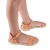 Girl's thong sandals in fuchsia calfskin with buckle closure