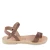 Sandales tongs pour fille en cuir de veau fuchsia avec fermeture à boucle