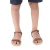 Girl's thong sandals in fuchsia calfskin with buckle closure