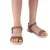 Girl's thong sandals in fuchsia calfskin with buckle closure