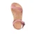 Sandales tongs pour fille en cuir de veau fuchsia avec fermeture à boucle
