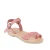 Sandalias para niña en piel de becerro fucsia con cierre de hebilla