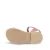 Sandalias para niña en piel de becerro fucsia con cierre de hebilla