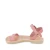 Sandales tongs pour fille en cuir de veau fuchsia avec fermeture à boucle
