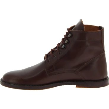 Damen stiefeletten aus dunkelbraun Leder Handgefertigt in Italien