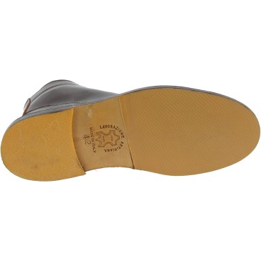 Botines para mujer de cuero marron oscuro Hecho a mano en Italia