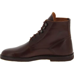 Botines para mujer de cuero marron oscuro Hecho a mano en Italia
