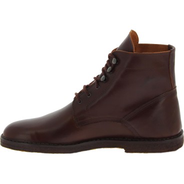 Botines para mujer de cuero marron oscuro Hecho a mano en Italia