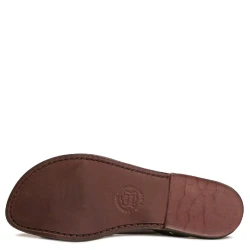 Sandalias de cuero marrón para las mujeres hecho a mano en Italia
