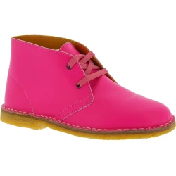 Botines para niños en piel fucsia hechos a mano en Italia