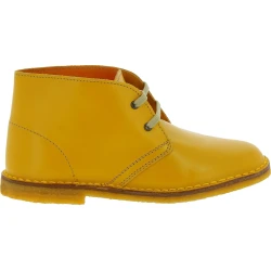 Chukka boots da bambino in pelle gialla fatte a mano in Italia