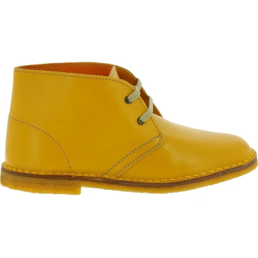Chukka boots da bambino in pelle gialla fatte a mano in Italia