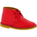 Bottines garçon fille en cuir rouge faites à la main en Italie