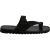 Chanclas hechas a mano en piel negra con hebilla