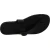 Tongs faites à la main en cuir noir avec boucle