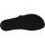 Tongs faites à la main en cuir noir avec boucle