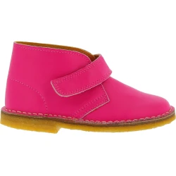 Polacchine da bambino in pelle fucsia fatte a mano in Italia