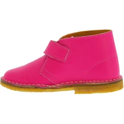 Fuchsia leather chukka boots for kids handmade in Italy
