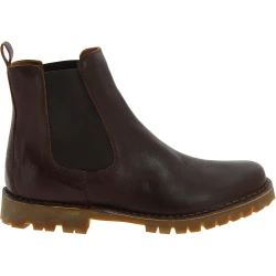 Stivaletto beatles in pelle marrone scuro e suola Vibram