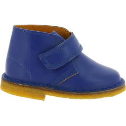 Botas para niños en piel auténtica azul hechos a mano en Italia