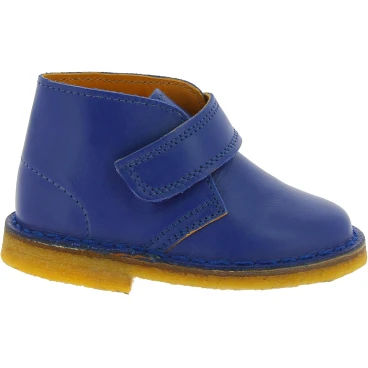 Botas para niños en piel auténtica azul hechos a mano en Italia