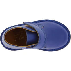 Kid's ankle boots in real blue leather handmade in Italy