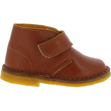 Botas de niño en cuero marrón hechas a mano en Italia