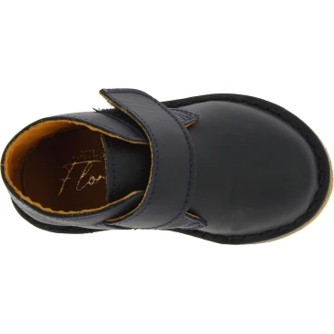 Black leather child ankle boots handmade in Italy