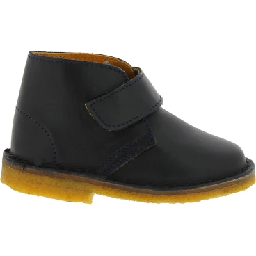 Bottillons enfants en cuir noir fabriqués à la main en Italie