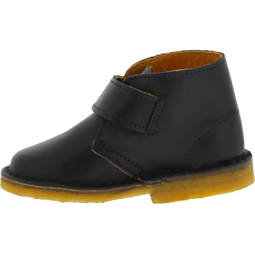 Bottillons enfants en cuir noir fabriqués à la main en Italie