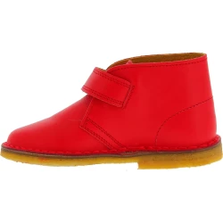Bottillons garçon fille en cuir rouge faits main en Italie