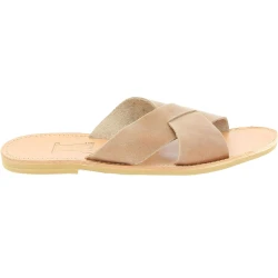 Sandali uomo in nubuck marrone chiaro fatti a mano in Grecia