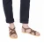 Sandalias de dedo hombre en cuero nobuck marron oscuro hechas a mano