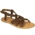 Sandalias de dedo hombre en cuero nobuck marron oscuro hechas a mano