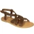 Tongs sandales hommes en cuir nubuck marron foncé faits à la main