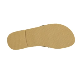 Sandalias de dedo hombre en cuero nobuck marron oscuro hechas a mano