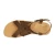 Sandalias de dedo hombre en cuero nobuck marron oscuro hechas a mano