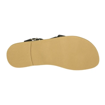 Sandali infradito da uomo in pelle nabuk blu fatti a mano