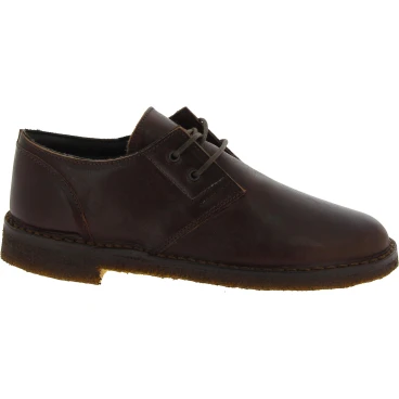 Scarpe basse da donna in pelle marrone scuro con fodera in agnello