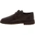 Scarpe basse da donna in pelle marrone scuro con fodera in agnello