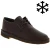 Scarpe basse da donna in pelle marrone scuro con fodera in agnello
