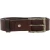 Ceinture en cuir veritable marron foncé avec boucle rectangulaire en métal classique