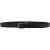 Cinturón de piel negro con hebilla rectangular de metal clásica