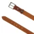 Ceinture en cuir veritable marron avec boucle rectangulaire en métal classique