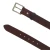 Ceinture en cuir veritable marron foncé avec boucle rectangulaire en métal classique