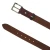 Ceinture en cuir veritable marron foncé avec boucle rectangulaire en métal classique