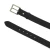 Cinturón de piel negro con hebilla rectangular de metal clásica